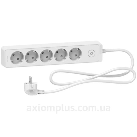 Подовжувач Schneider Electric ST9451W на 5 місць із заземленням 1,5м (білий) ST9451W фото