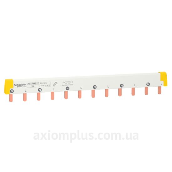 Зображення шина Schneider Electric A9XPH212 PIN 2P 100А (12 контактів) (білий колір)