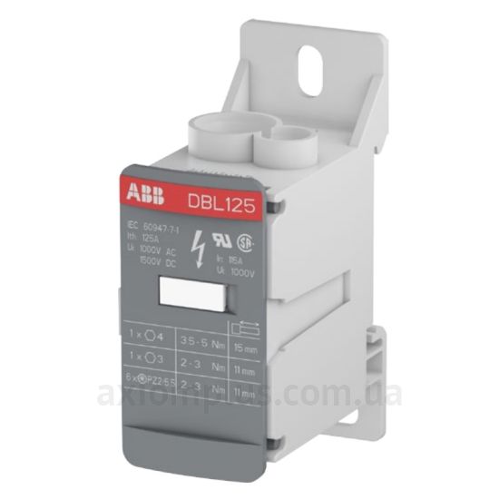 DBL125 ABB белого цвета (на 8 контактов) (сечение до 35мм²) , I<sub>n</sub>=125А