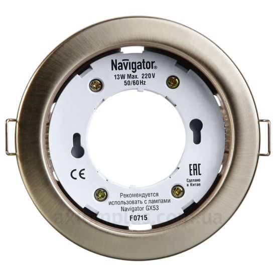 Круглий світильник кольору хрому Navigator NGX-R1-004-GX53 71280 фото
