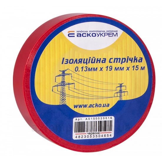 Изолента красного цвета Аско-Укрем (A0150020030)