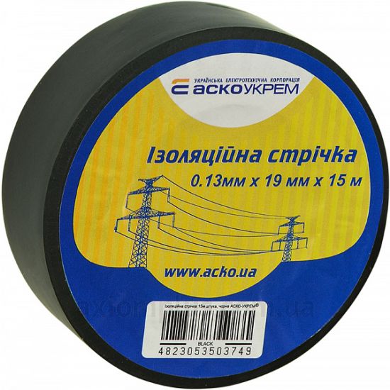 Изолента черного цвета Аско-Укрем (A0150020031)