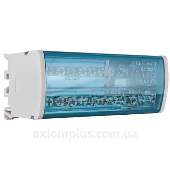 Зображення шина (N) Аско-Укрем VC-211 A0150120023 125А (22 контакта) (синій колір)