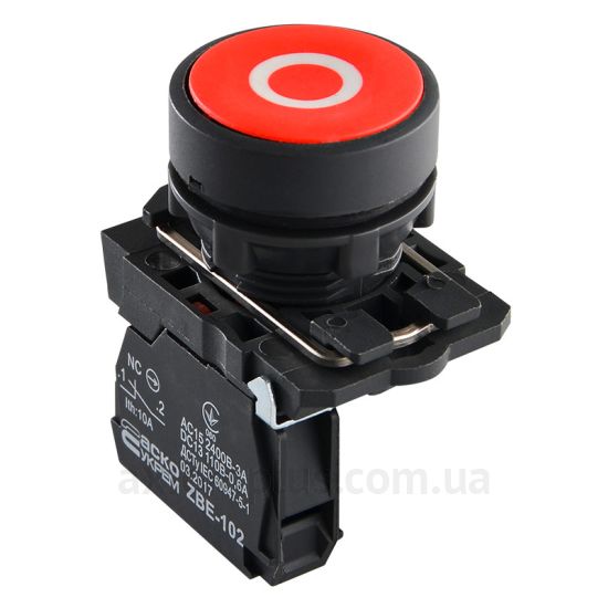 Кнопка Аско-Укрем TB5-AA4322 (A0140010151) красного цвета