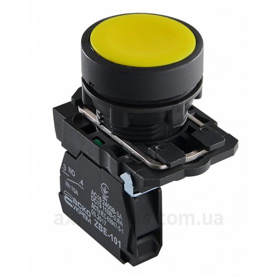 Кнопка Аско-Укрем TB5-AA51 (A0140010176) желтого цвета