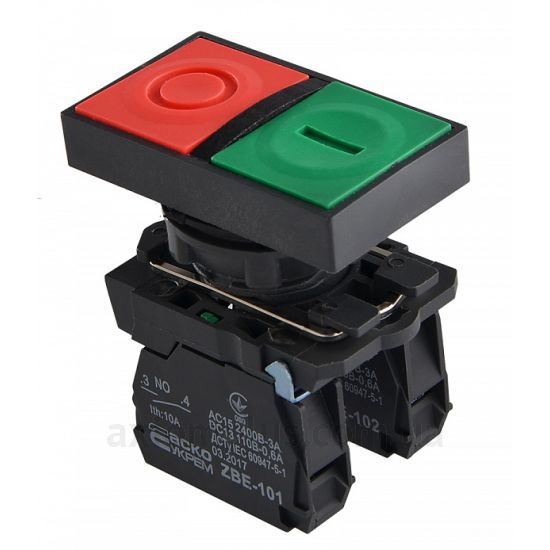Кнопка Аско-Укрем TB5-AL8325 (A0140010169) красно-зеленого цвета