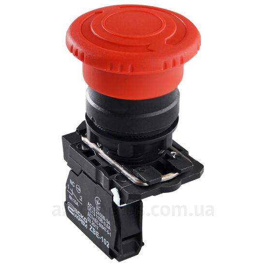 Кнопка Аско-Укрем TB5-AS542 (A0140010163) красного цвета