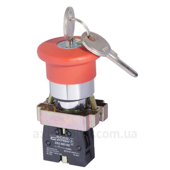 Кнопка Аско-Укрем XB2-BS142 (A0140010016) красного цвета