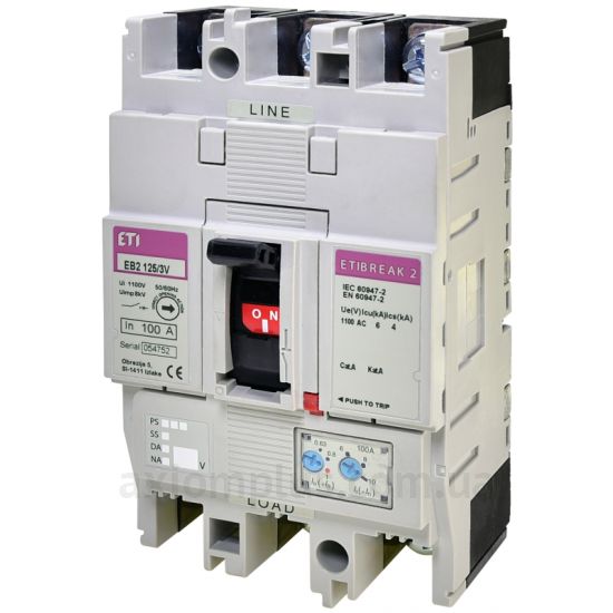 Изображение ETI EB2 125/3V 100A 3p 1100V (4671375)