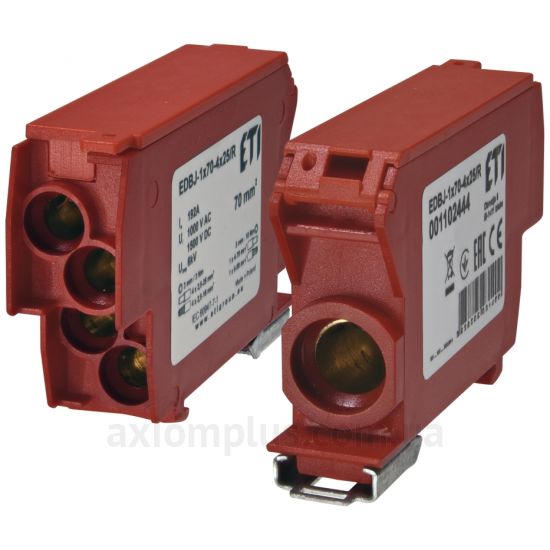 EDBJ-1x70-4x25/R ETI красного цвета (на 5 контактов) (S <sub>провода</sub> до 70мм²) , I<sub>n</sub>=192А