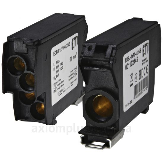 EDBJ-1x70-4x25/B ETI черного цвета (на 5 контактов) (S <sub>кабеля</sub> до 70мм²) , I<sub>n</sub>=192А