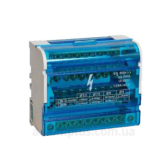 Зображення шина (N) TNSy ШНК 2x11 TNSy5501132 90А (22 контакта) (сірий колір)