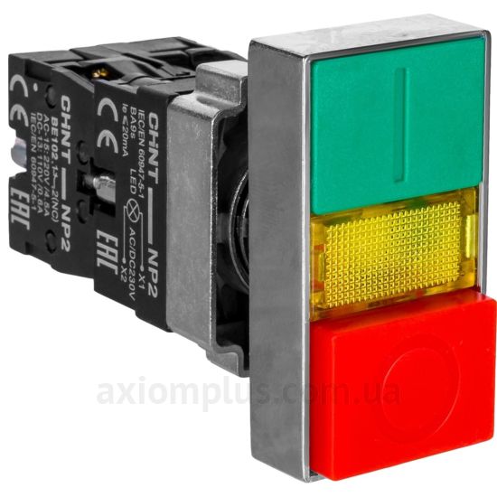 Кнопка Chint NP2-BW8465 (574789) червоного-зеленого кольору