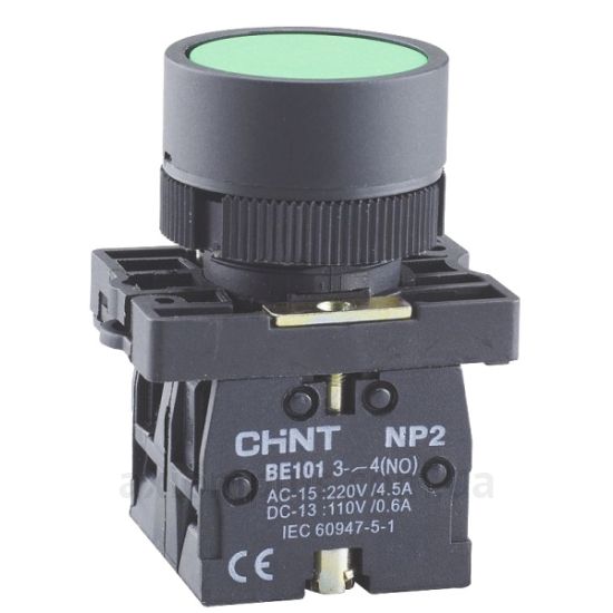 Кнопка Chint NP2-EA31 (574085) зеленого кольору