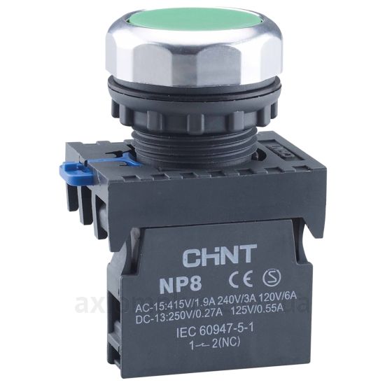 Кнопка Chint NP8-10BN/3 (667232) зеленого цвета