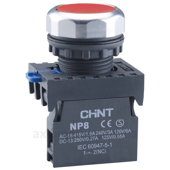 Кнопка Chint NP8-01BN/4 (667231) червоного кольору