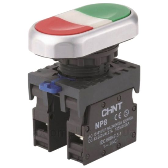 Кнопка Chint NP8-11S (667178) красно-зеленого цвета