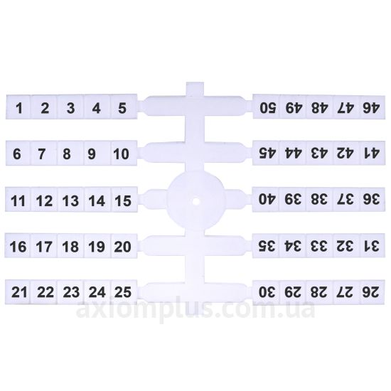 Маркування ETI EO3 1-50 білого кольору