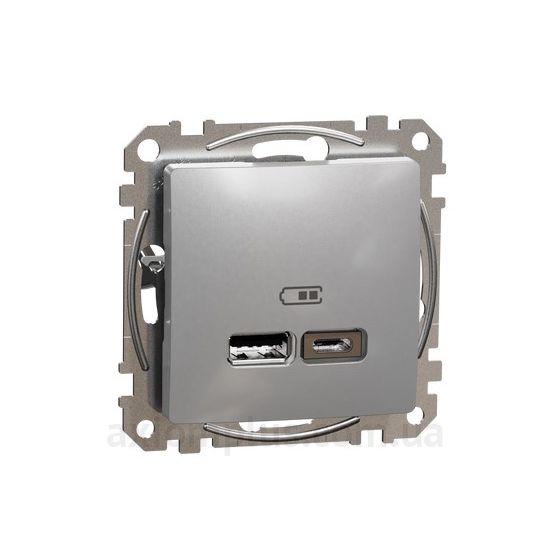 Зображення Schneider Electric серії Sedna Design SDD113402 алюмінієвого кольору