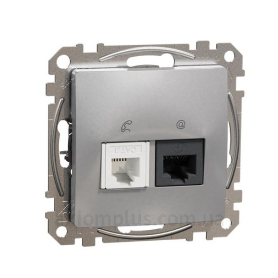 Фото Schneider Electric з серії Sedna Design SDD113468 алюмінієвого кольору