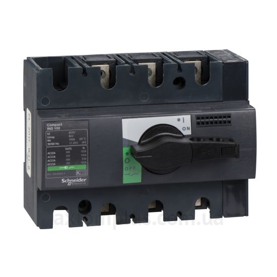 Корпусний рубильник 3P вимикач навантаження 0-1 на 100А Schneider Electric 28908