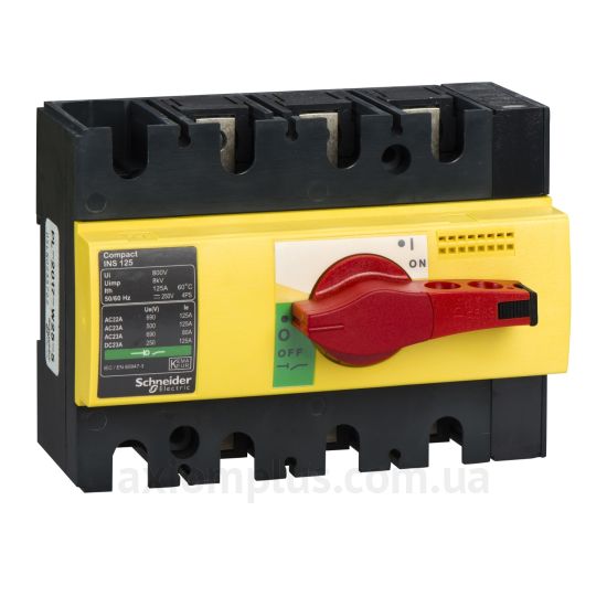 Корпусный разрывной 3P выключатель нагрузки 0-1 на 125А Schneider Electric 28926