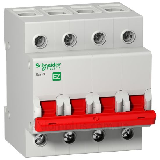 Модульный разрывной 4P выключатель нагрузки 0-1 на 63А Schneider Electric EZ9S16463