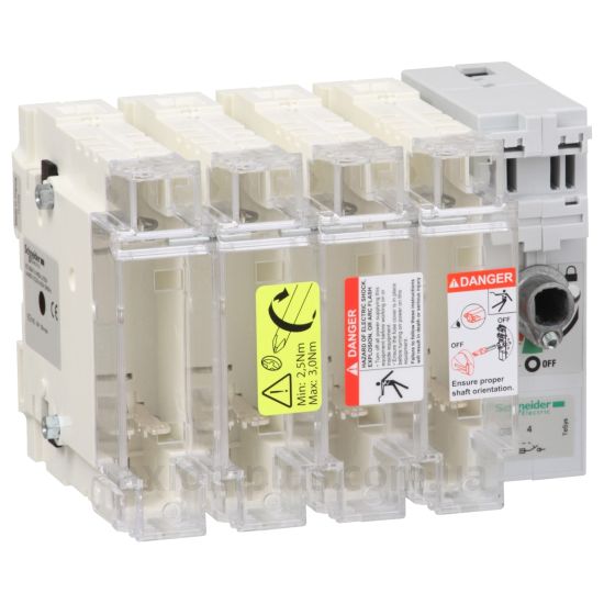 Корпусный разрывной 4P выключатель нагрузки 0-1 на 63А Schneider Electric GS2G4
