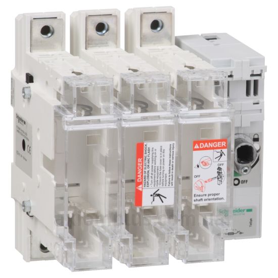 Корпусный разрывной 3P выключатель нагрузки 0-1 на 400А Schneider Electric GS2QQ3