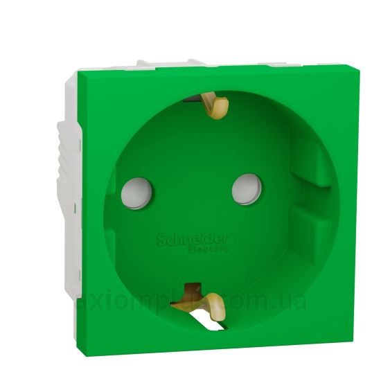 Фото Schneider Electric серии Unica Pure, Unica Studio, Unica Studio Color, Unica Studio Metal NU303706 зеленого цвета