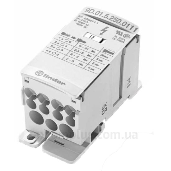 9D0152500111 Finder серого цвета (на 12 контактов) (S <sub>провода</sub> до 35мм²) , I<sub>n</sub>=250А