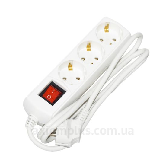 Подовжувач UEC ECO П03В 3 місця 2P+PE/1,5м 3х1мм2 10А/250В з вимикачем WYP10-10-03-D15-GS-G-U фото