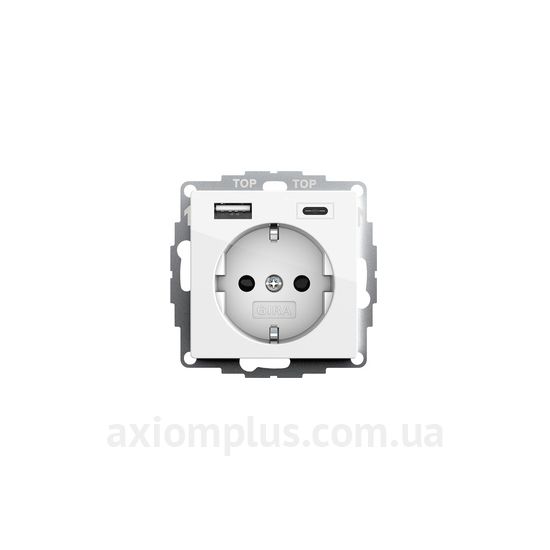 Фото Gira серии Clear, E1, E2, E3, Esprit, Event, Linoleum-Multiplex, Opaque, Standard 55, Studio 245903 белого цвета