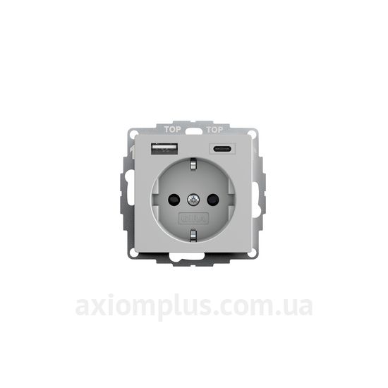 Изображение Gira серии Clear, E1, E2, E3, Esprit, Event, Linoleum-Multiplex, Opaque, Standard 55, Studio 2459015 серого цвета