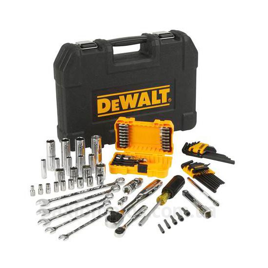 Изображение набора инструментов DeWALT DWMT73800-1в пластиковом кейсе черного цвета