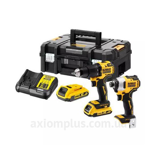 Изображение набора электроинструментов DeWALT DCK2062D2Tв пластиковом кейсе черного цвета