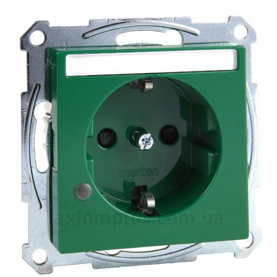 Фото Schneider Electric из серии Merten System M-Elegance, Merten System M-Plan, Merten System M-Pure, Merten System M-Pure Decor MEG2303-0304 зеленого цвета