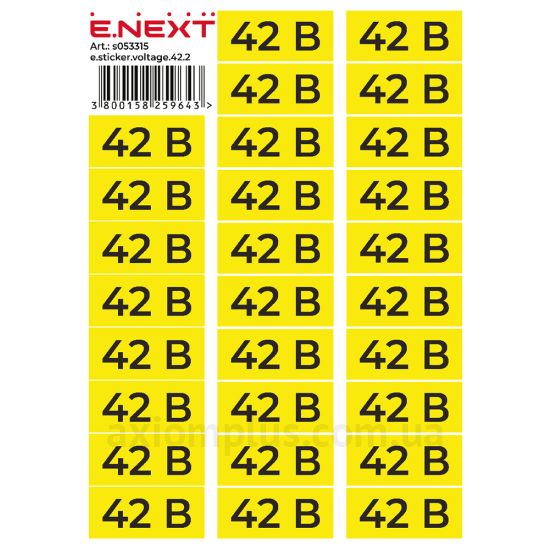 E.Next e.sticker.voltage.42.2 90мм ×38мм фото