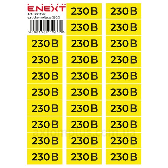 E.Next e.sticker.voltage.230.2 90мм ×38мм фото