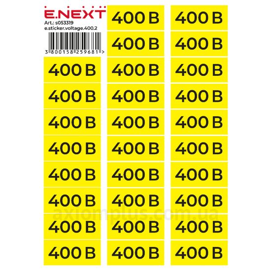 E.Next e.sticker.voltage.400.2 90мм ×38мм фото