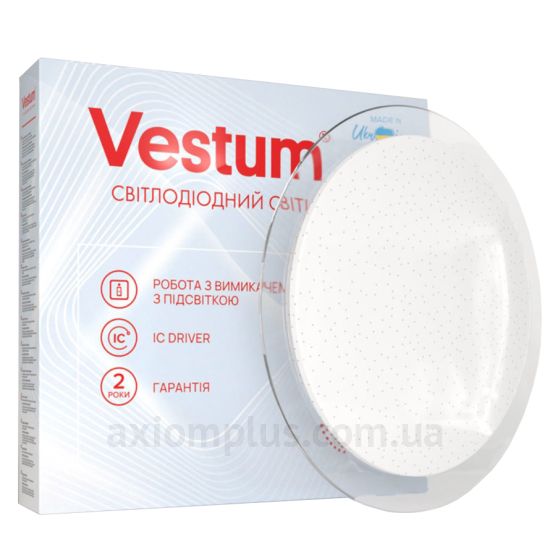 Круглый светильник белого цвета Vestum VS-80030 фото