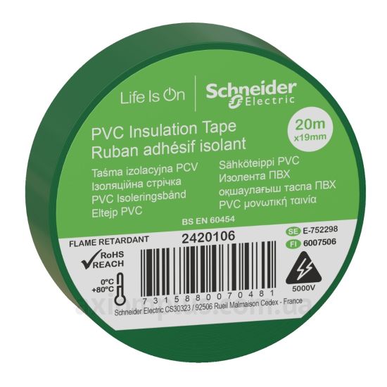 Ізоляційна стрічка зеленого кольору Schneider Electric (2420106)