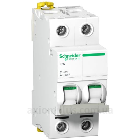Модульний рубильник 2P вимикач навантаження 0-1 на 63А Schneider Electric A9S65263