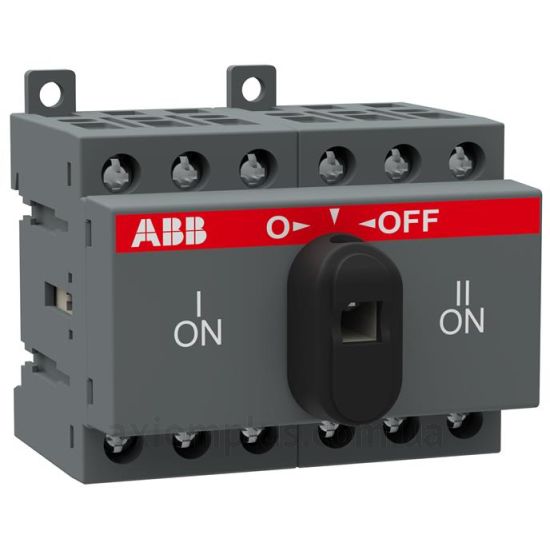 Модульный разрывной 3P переключатель нагрузки 1-0-2 на 25А ABB 1SCA104863R1001