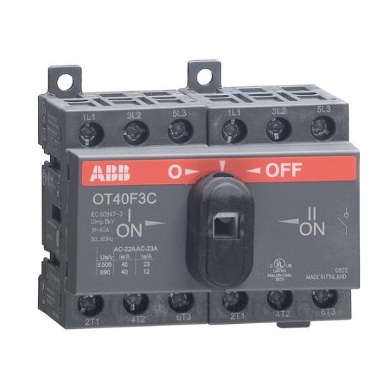Модульный разрывной 3P переключатель нагрузки 1-0-2 на 40А ABB 1SCA104913R1001