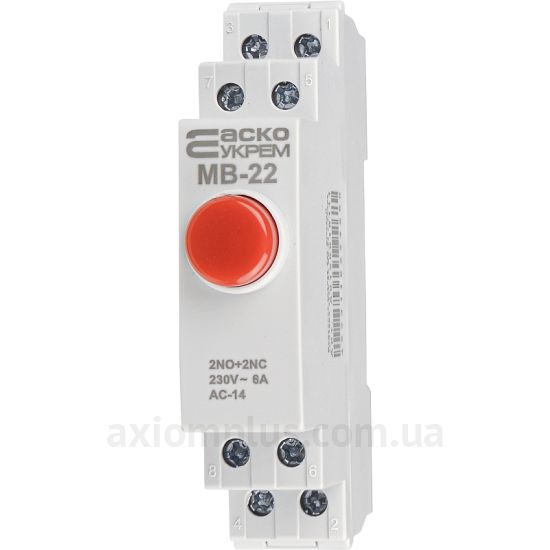 Кнопка Аско-Укрем МВ-22 (A0150010111) красного цвета