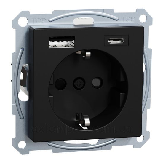 Изображение Schneider Electric серии M-Pure Ocean Plastic черного цвета