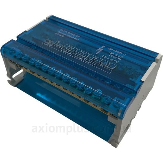 Зображення шина (N) Promfactor BTF415 4P 125А (60 контактів) (синій колір)