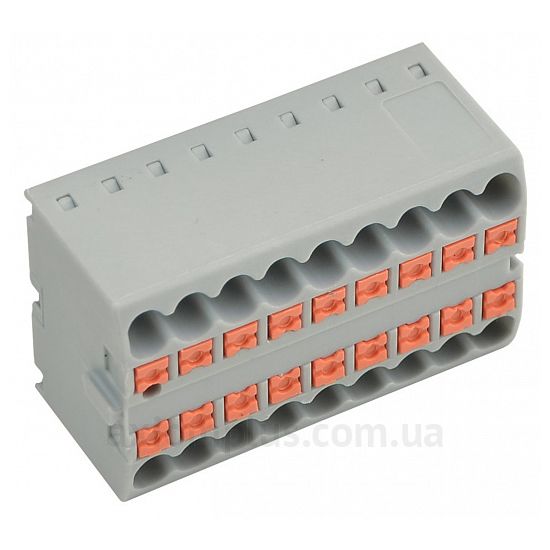 CTP-18 Аско-Укрем серого цвета (на 18 контактов) (S <sub>провода</sub> до 4мм²) , I<sub>n</sub>=24А
