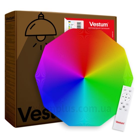 Круглий світильник білого кольору Vestum VS-91073 зображення